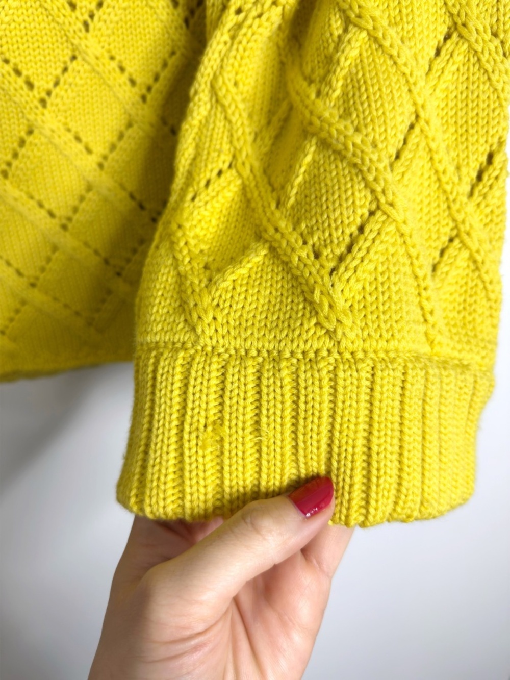 Frances Valentine Wool Diamond Weave Cardigan - Picture 7 of 9